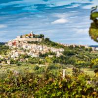 The hilltop town of Motovun in Istria, Croatia