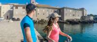 Ride bikes around beautiful Krk in Croatia