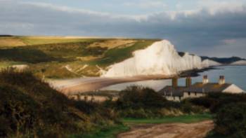 The magnificent Seven Sisters chalk cliffs in East Sussex.