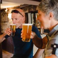 Well-earned beer in England | Dan Briston