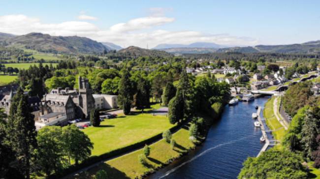 View over Fort Augustus on the Great Glen Way