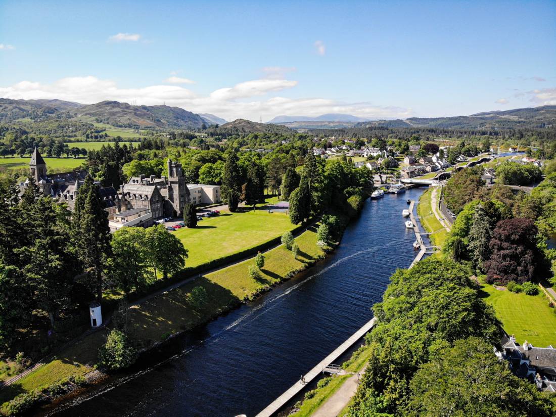 View over Fort Augustus on the Great Glen Way