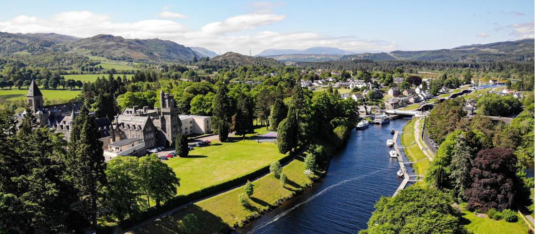 View over Fort Augustus on the Great Glen Way