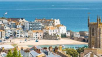 View over St Ives in Cornwall, England