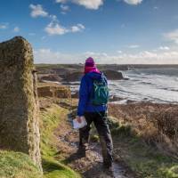 Walking along the coast of Cornwall