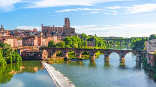 The glorious town of Albi in the Tarn region of France