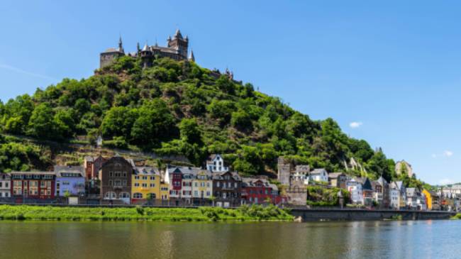 The charming town of Koblenz from the river