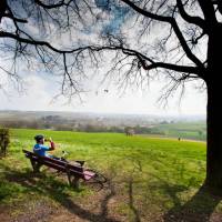 Taking a break from cycling to enjoy the Dutch landscape | Hollandse Hoogte