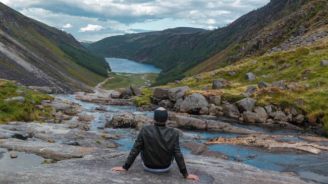 Soaking up Ireland's pretty views along the Wicklow Way