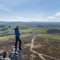 Hiking up to a view point on the Wicklow Way in Ireland