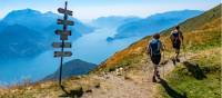 Hiking the mountain trails above Lake Como