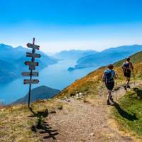 Hiking the mountain trails above Lake Como