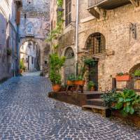 Charming village of Palombara Sabina in Italy