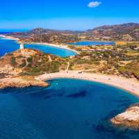 Torre di Chia from above