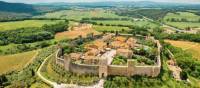 The charming village of Montereggioni in Tuscany