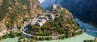 The impressive Bard Fortress in the Aosta Valley