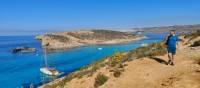 Circuit walk on the island of Comino, Malta