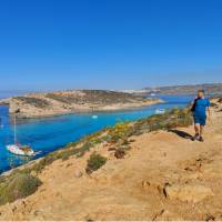 Circuit walk on the island of Comino, Malta