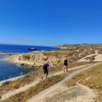 Hikers on coast route from Xlendi to Mgarr