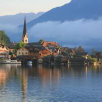 Hallstatt on the Hallstattersee lake, Austria