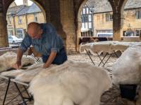 Fleece seller, Chipping Camden |  John Millen