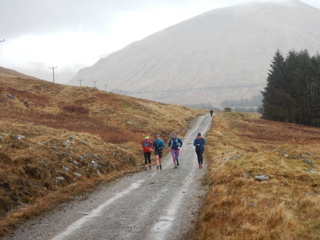 Fellow walkers on the old military road, leading out of Tyndrum to the village of Bridge of Orchy (Day 5). |  <i>Peter Wells</i>