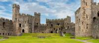 Courtyard of medieval fortress Caernarfon Castle | Focus Photography