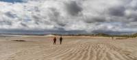 Walkers on Beadnell Bay Sands, Northumberland Coastal Path | Gordon Bell