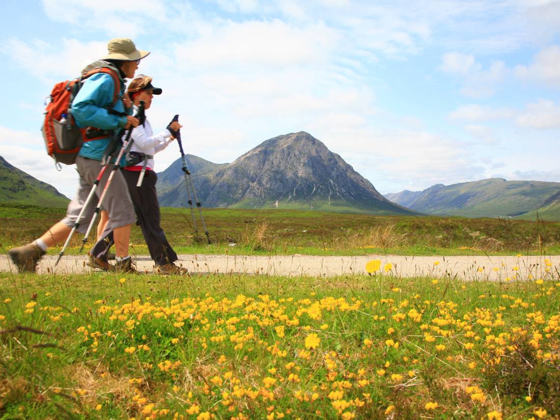 Walking beside Buachaille Etive Mor, Scotland