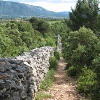 Plague Wall, built with dry stones during the 18th century