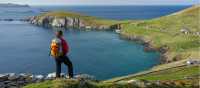 Hiker enjoying the view from Slea Head, Dingle | Gareth McCormack