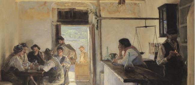 'Osteria in Ravello' (1909) | <i>Original painting by Peder Severin Krøyer</i>