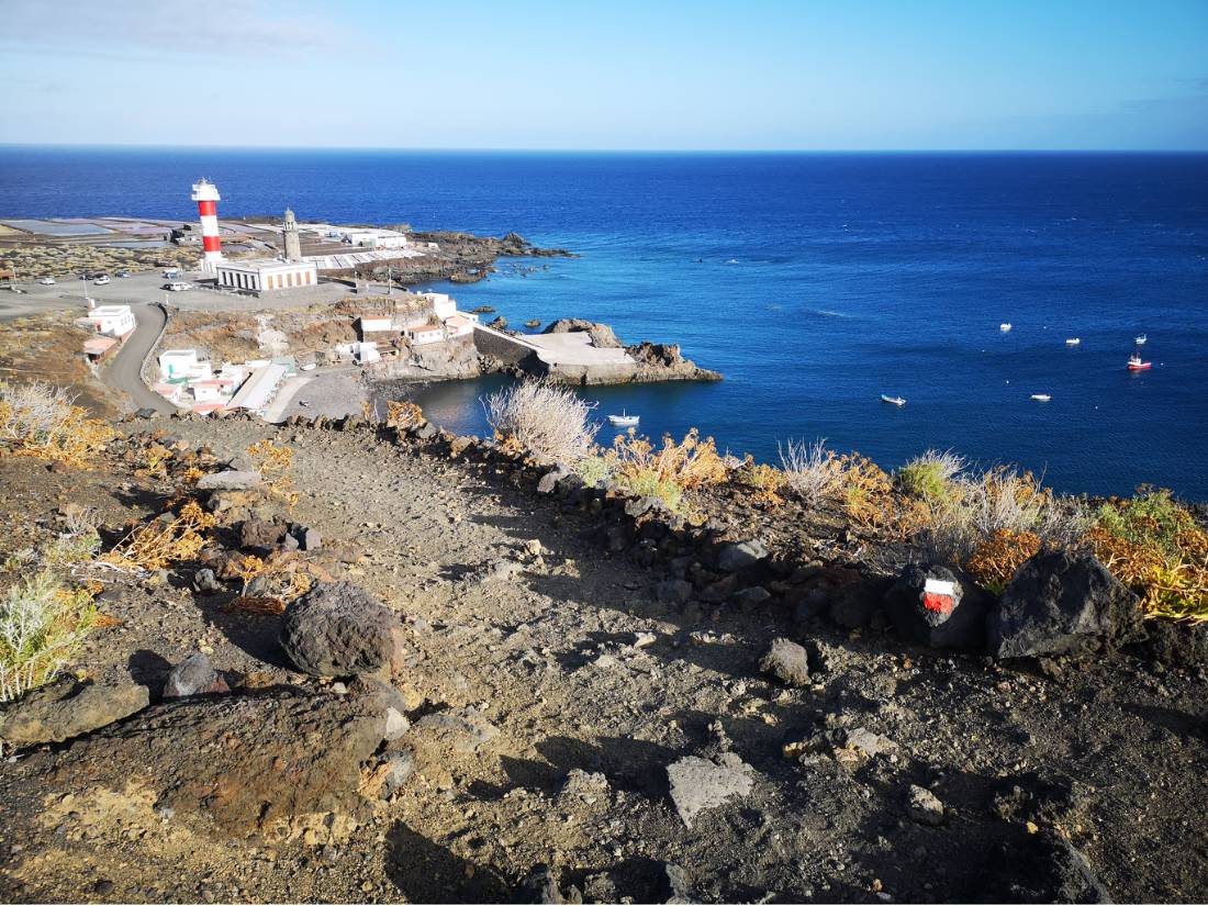 Waymarking on a coastal trail, La Palma