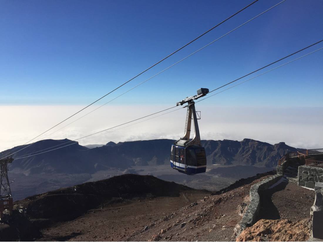 Use the cable car roundtrip up Mount Teide