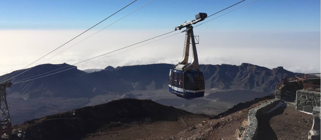 Use the cable car roundtrip up Mount Teide