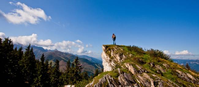 Hiker in the Dachstein Alps