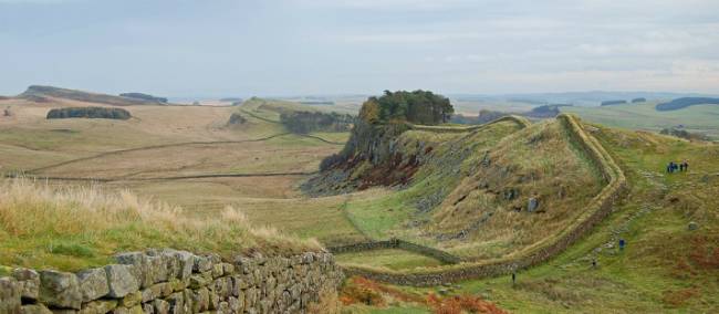 Highshield Crags, arguably the most scenic section of Hadrian's Wall Path