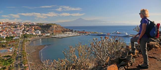 Overlooking San Sebastian harbour from the trail | John Millen